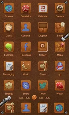 Leather ZERO Launcher android App screenshot 1